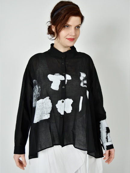 Abstract Collared Tunic by Moyuru