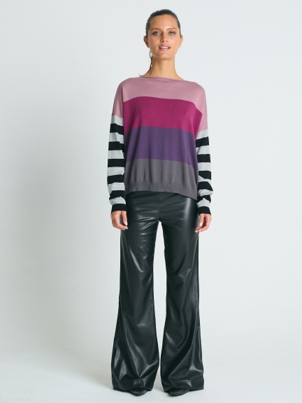 All Striped Crewneck Sweater by Planet by Lauren G