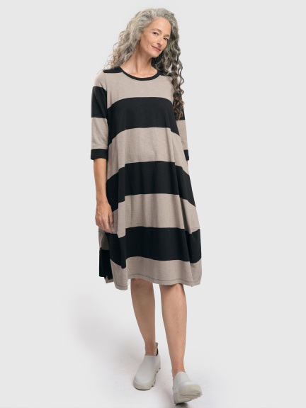 Ash Stripe Dress by Alembika