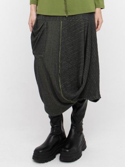 Asymmetric Panel Skirt by Ozai N Ku