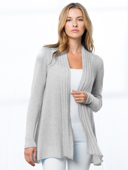 Back Detail Cardigan by Kinross Cashmere