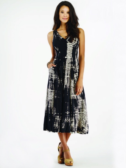 Bamboo Tie Dye Dress by Luna Luz at Hello Boutique