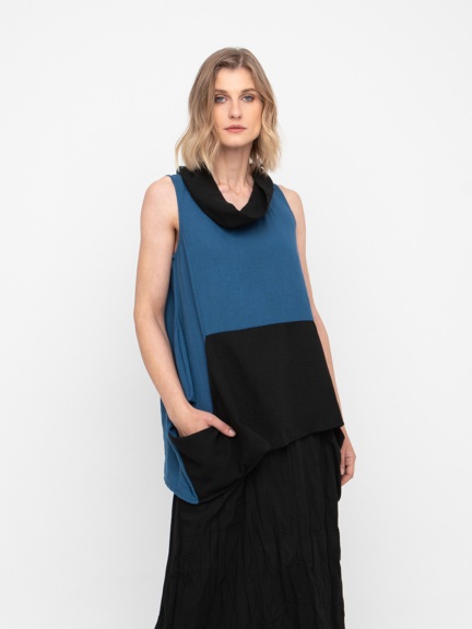 Ozai N Ku Achlys Top, Black Denim