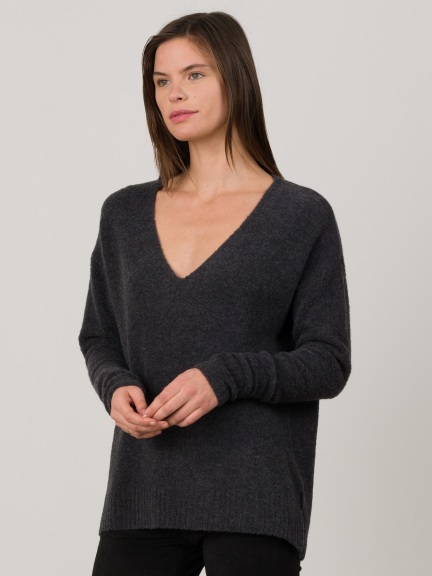 Boucle Vee Neck by Margaret O'Leary at Hello Boutique