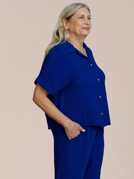 Breeze Half Sleeve Bolero Shirt by Sympli