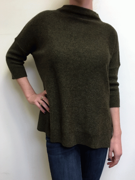 Cashmere Easy Texture Sweater by Kinross Cashmere