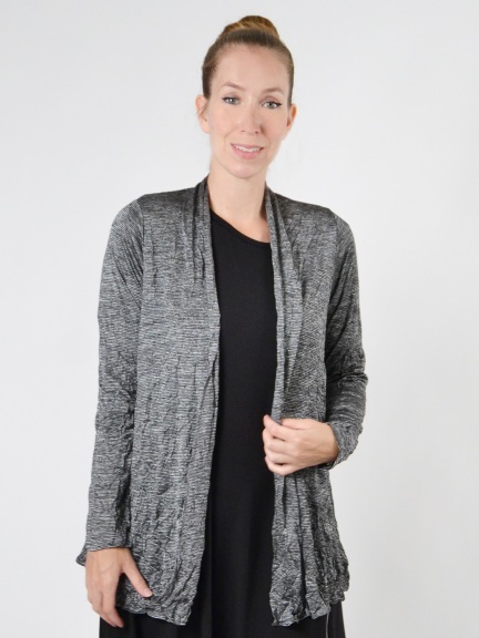 Catherine Crinkle Silver Stripe Jacket by Comfy USA