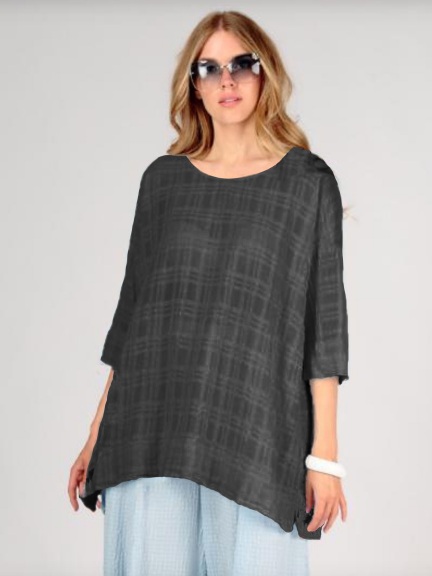 Checkered A-Line Blouse by Grizas
