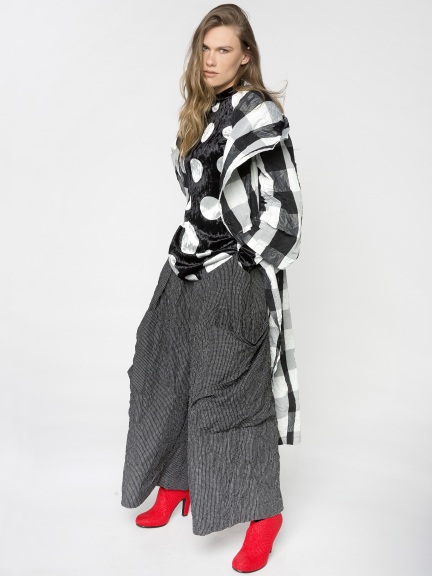 Checkered Long Jacket by Alembika