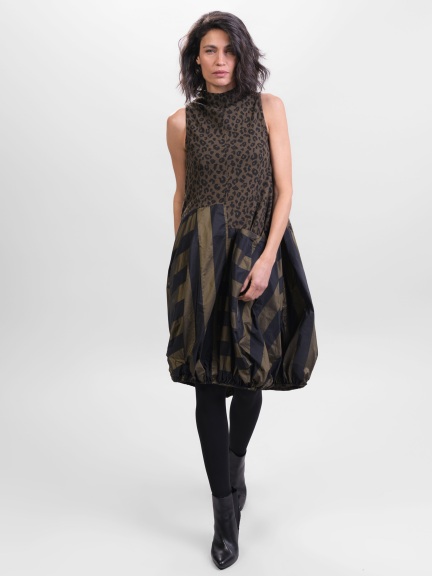 Cheetah + Stripe Dress by Alembika