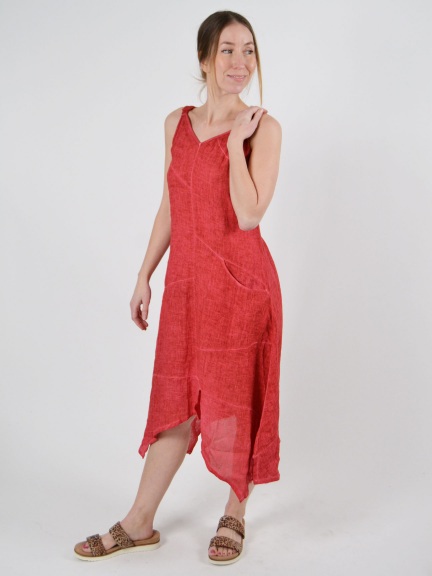 Cherry Linen Dress by Inizio