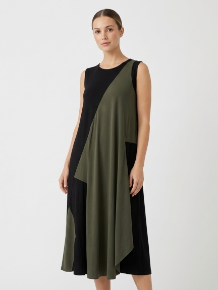 Colorblock Midi Dress by Ozai N Ku