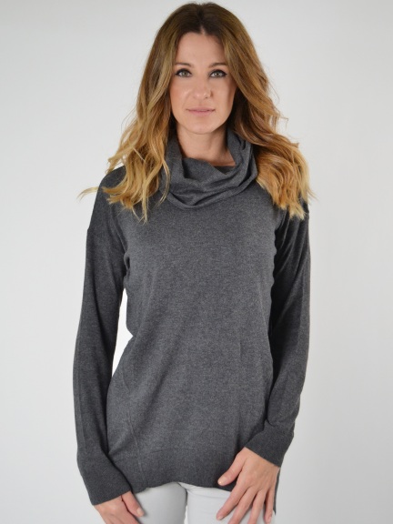 Cowl Neck Pullover by Kinross Cashmere