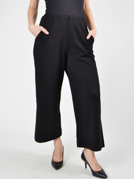 Olivia Crop Flax Flood Pants Black main image 0