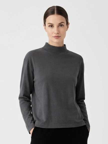 Crop Mock Shirt by PacifiCotton