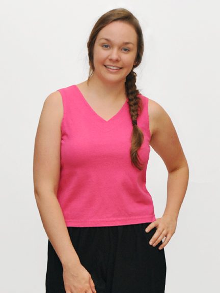 Cream V-Neck Tank 4467