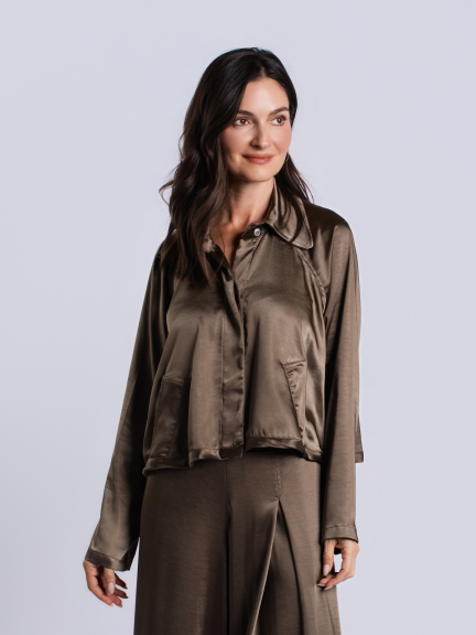 Cropped Swing Jacket by Planet by Lauren G