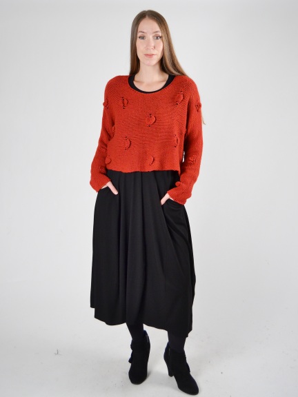 Cropped Texture Sweater by Grizas