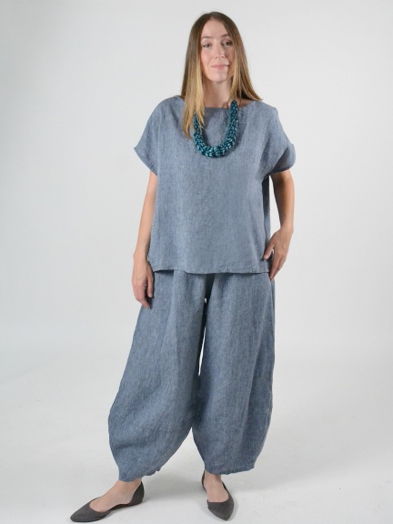 Cross-Dyed Linen Oliver Pant by Bryn Walker