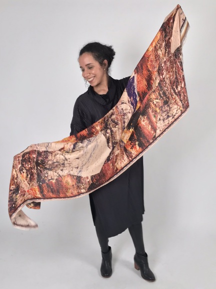 Dagny Abstract Digital Print Scarf by Amet & Ladoue