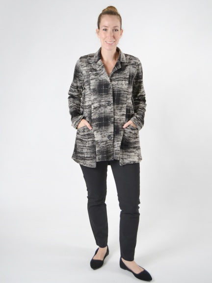 Dee Knit Plaid Jacket by Comfy USA