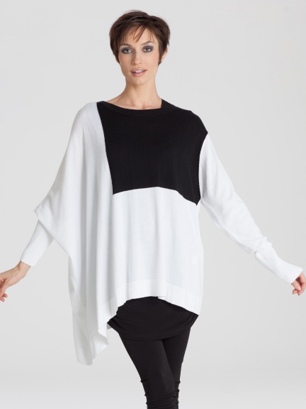 Diagonal Crew Sweater by Planet at Hello Boutique