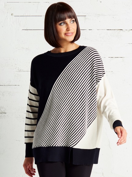 Diagonal Rib Sweater by Planet