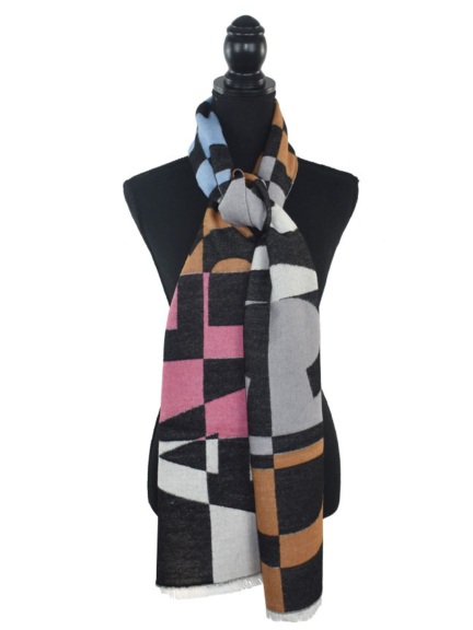 Dido Graphic Letters Scarf by Dupatta Designs