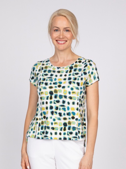 Dot Cap Slv Tee by Olivia by Habitat