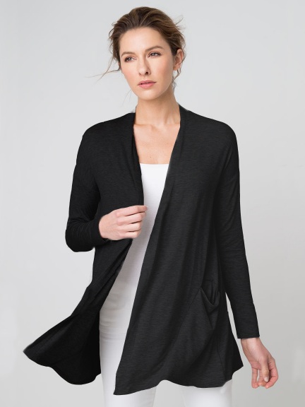 Drape Front Cardigan by Kinross Cashmere