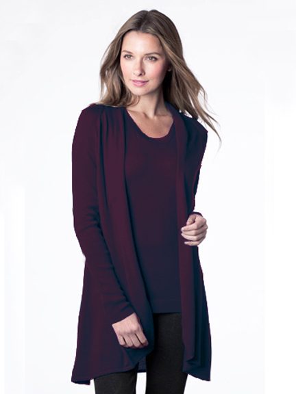 Drape Front Cardigan by Kinross Cashmere at Hello Boutique