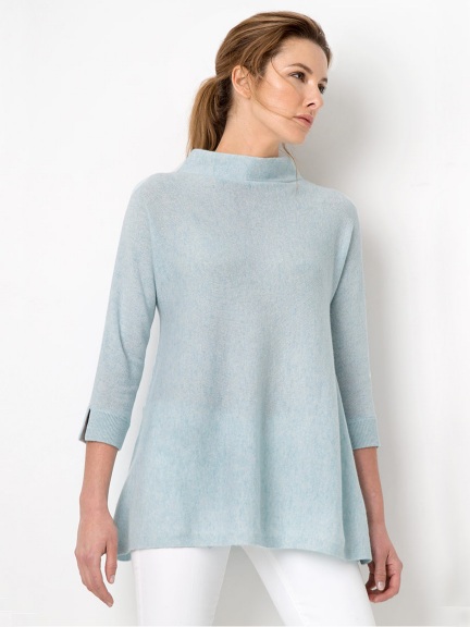 Easy Funnel Pullover by Kinross Cashmere