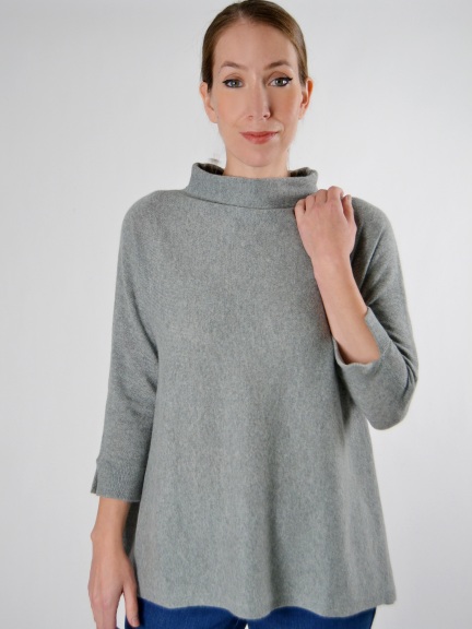 Easy Funnel Pullover by Kinross Cashmere