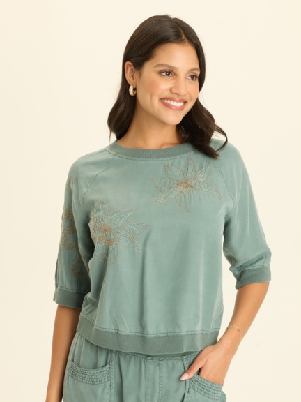 Embroidered Linton Top by XCVI