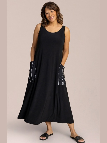 Ez Flare Dress Print Pocket by Sympli