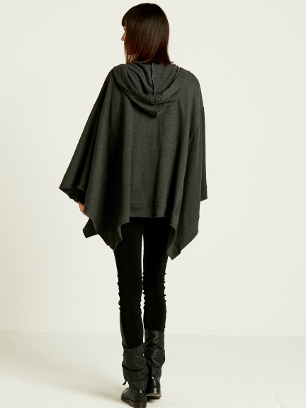 French Terry Zipped Up Poncho by Planet