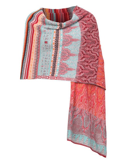 Geometric Knit Scarf by Ivko