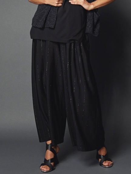 Glitter Pinstripe Evening Gauchos by Alembika