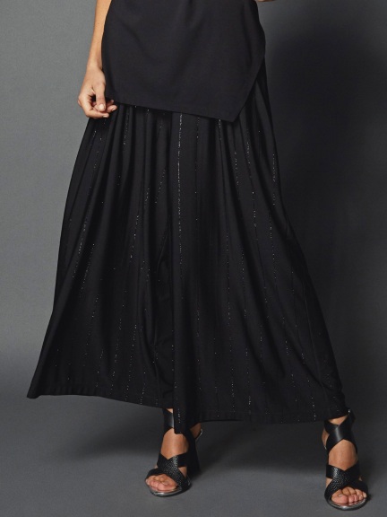 Glitter Pinstripe Evening Gauchos by Alembika