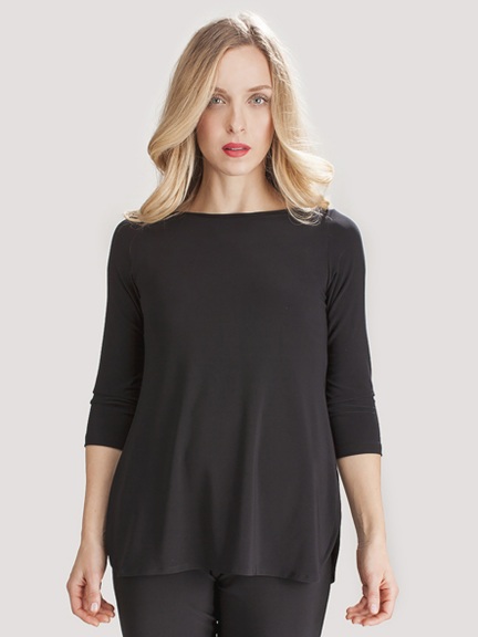 Go To Boat Neck T Relax 3/4 Sleeve by Sympli