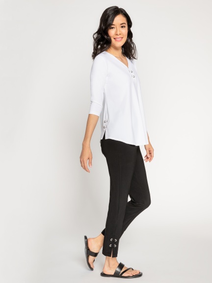 Halo 3/4 Sleeve Henley Top by Sympli