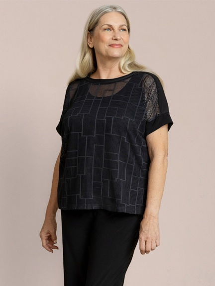 Honeycomb Mesh Boxy T by Sympli