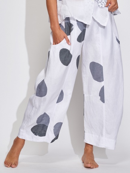 banana blue linen pants