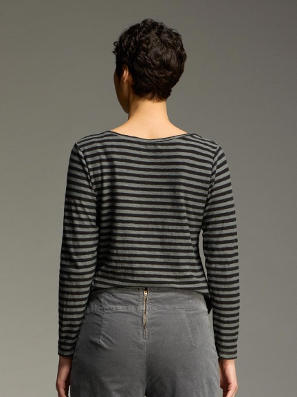 L/S Border Top by Cut Loose at Hello Boutique