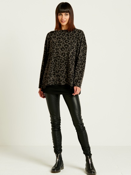 Leopard Boxy Tee by Planet