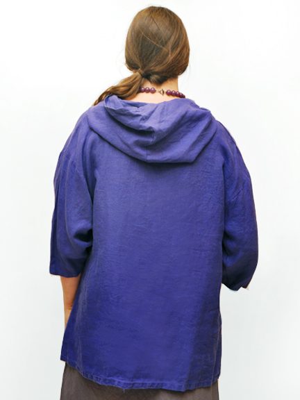 Light Linen 3/4 Sleeve Hooded Shirt