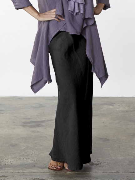 Light Linen Long Bias Skirt by Bryn Walker