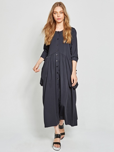 Long Button-Up Dress by Alembika at Hello Boutique