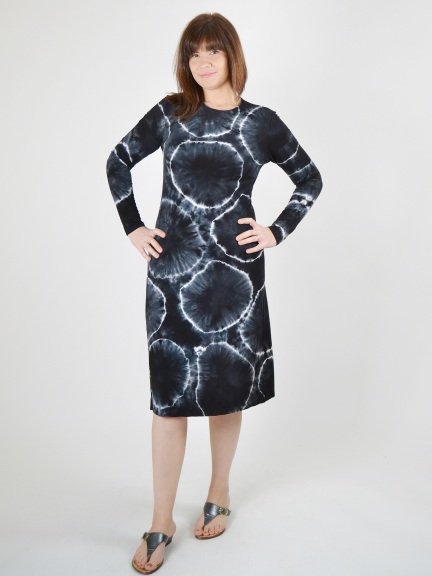Long Sleeve Tee Knee Length Dress by Annie Turbin