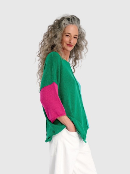 Loose Colorblock Sweater by Alembika